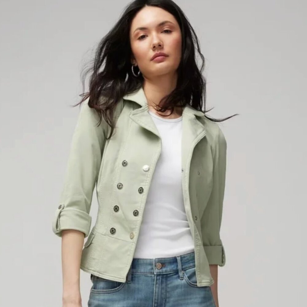 White House Black Market Pret Blazerette Jacket Seafoam - size 4 - Picture 5 of 5